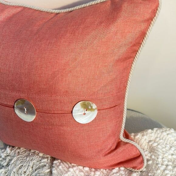 Coral Accent throw Pillow 20”x20” - Picture 2 of 6